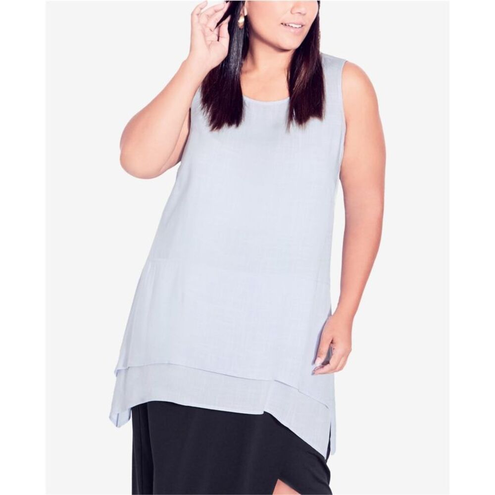 ARNA YORK Womens Plus Size Selena Tunic Blouse, NWT